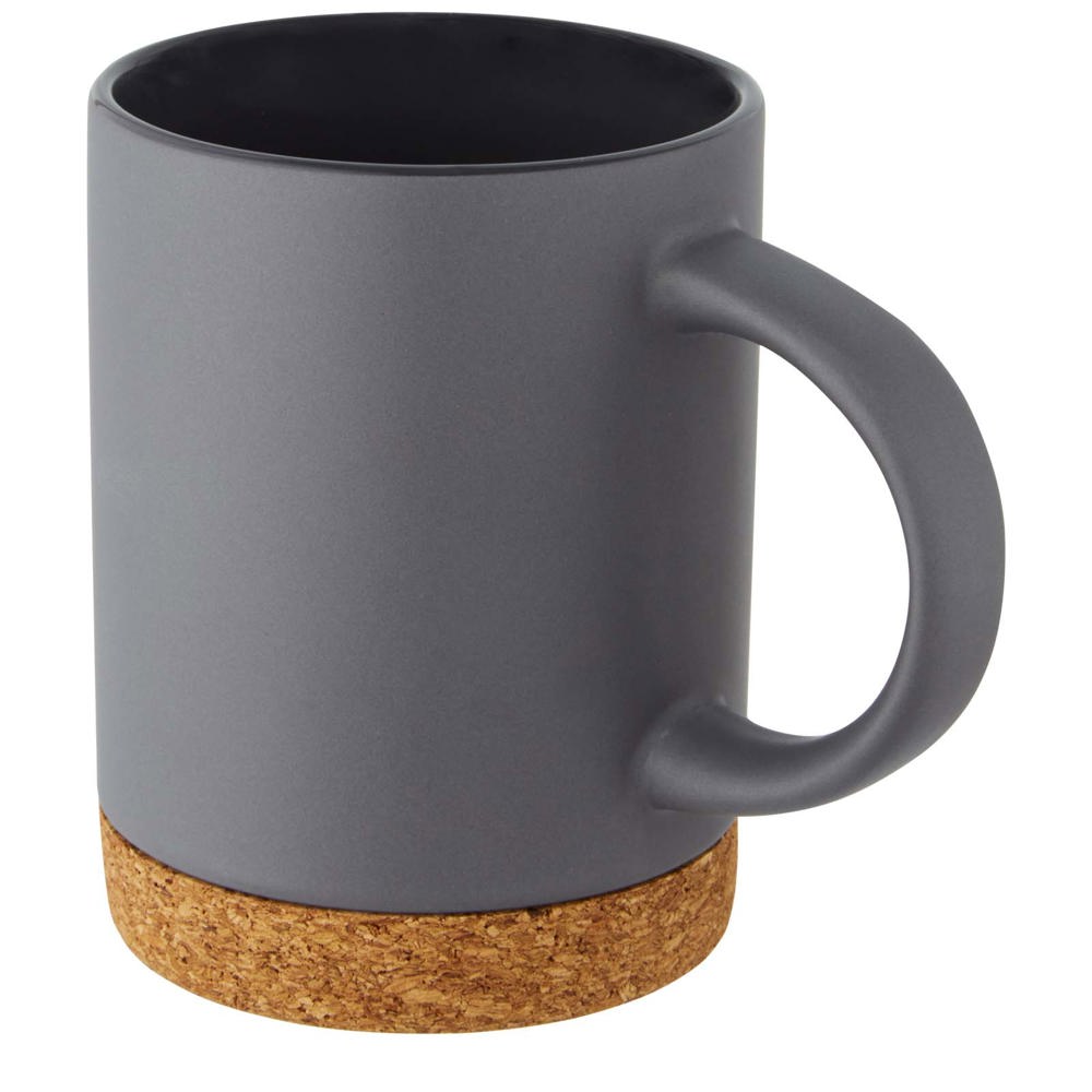 Tasse Neiva de 425 ml en céramique avec base en liège gris