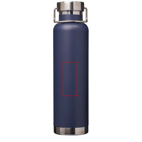 Thor 650 ml RCS-zertifizierte Kupfer-Vakuum Isolierflasche aus recyceltem Edelstahl navy