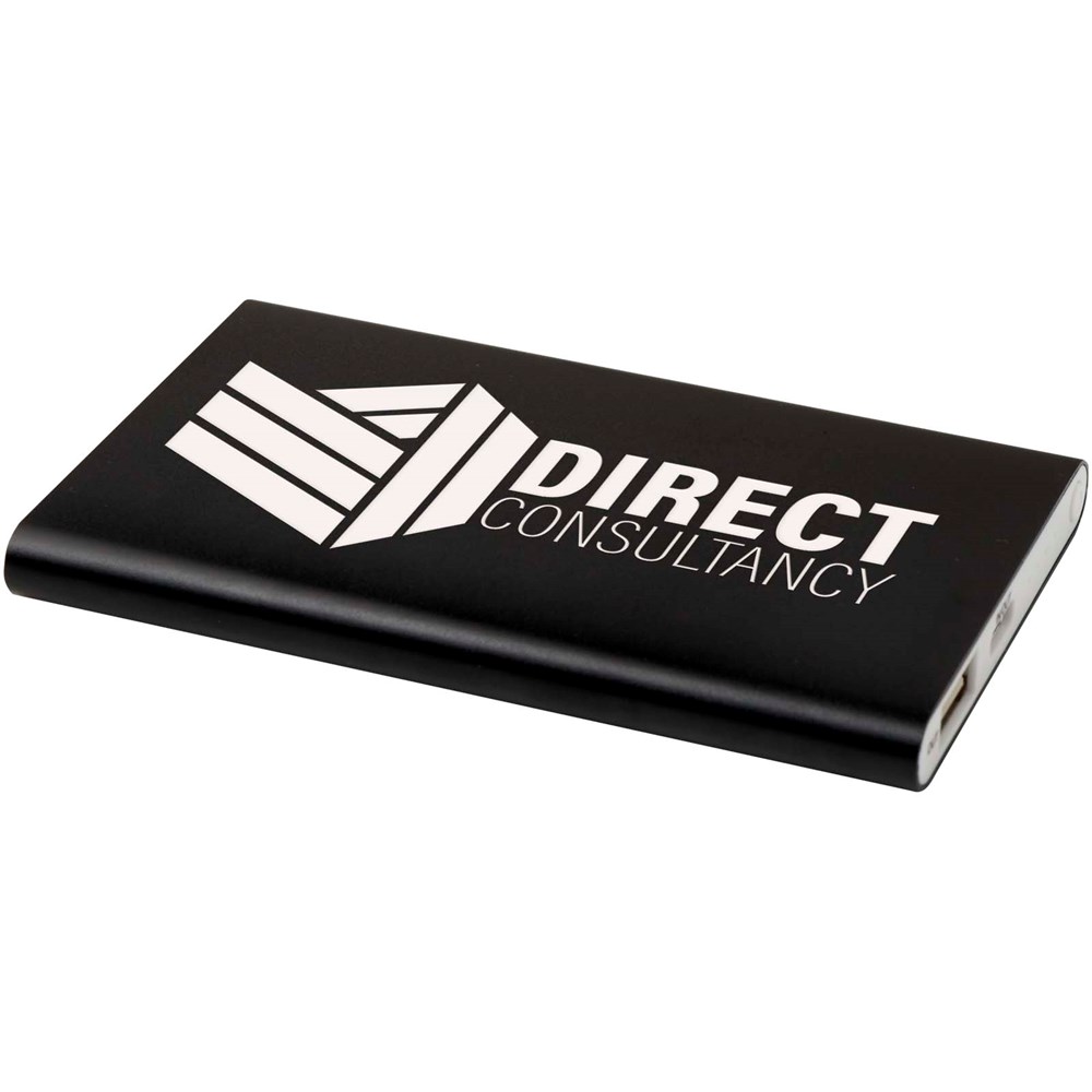 Pep 4000 mAh Type-C Powerbank aus recyceltem Aluminium schwarz