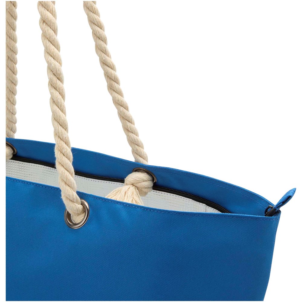 Panama Strandkühltasche mit Kordelgriffen aus recyceltem GRS-Material, 23L royalblau