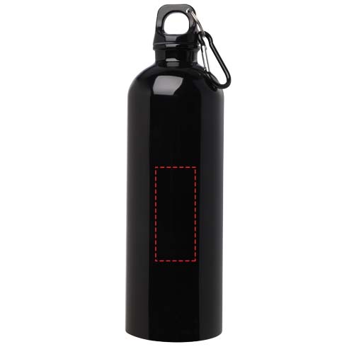 Oregon 750 ml RCS-zertifizierte, einwandige Trinkflasche aus Edelstahl mit Karabinerhaken schwarz