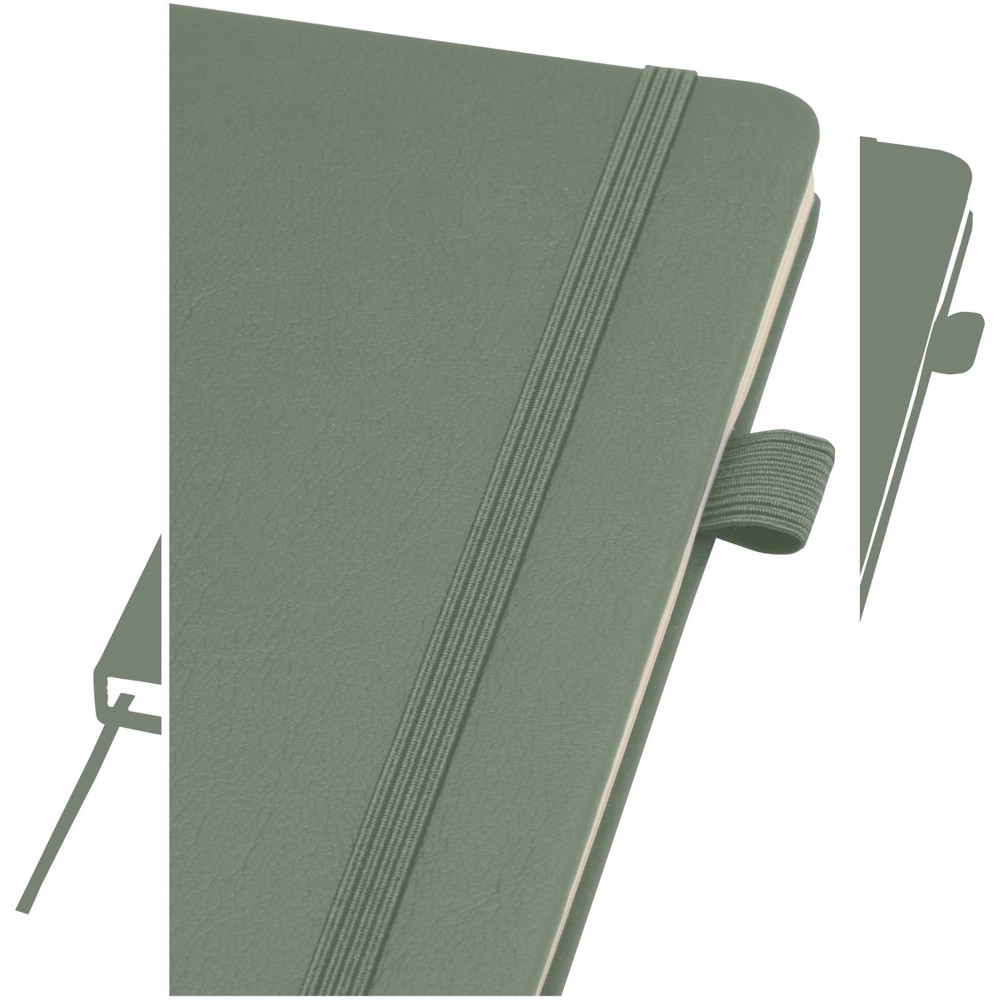 Carnet Liss A5 à couverture rigide en plastique recyclé Vert bruyère