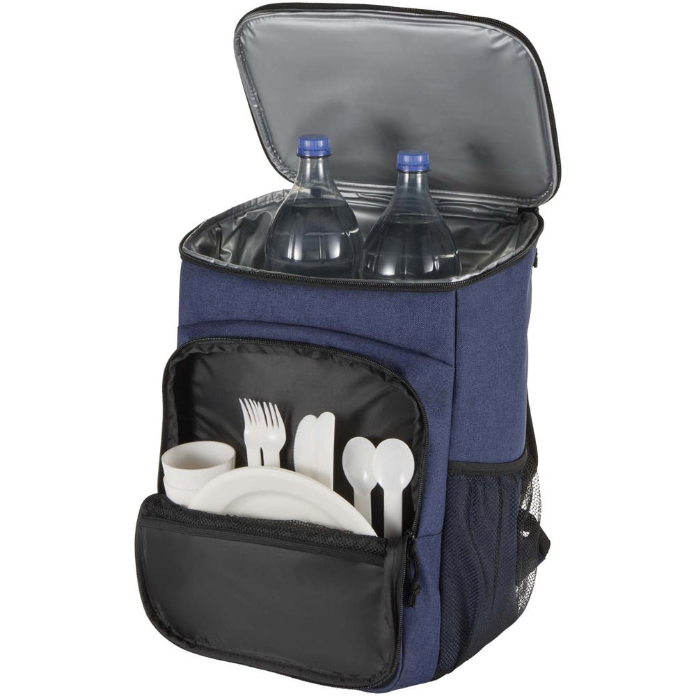 Sac à dos isotherme 20 L Tundra recyclé et certifié GRS pour pique-nique avec ensemble de couverts Bleu cobalt