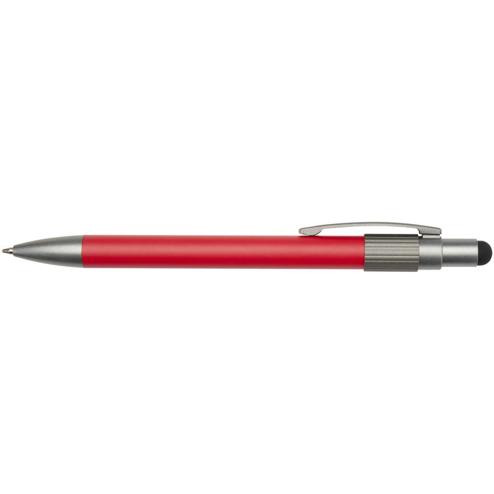 Stylo bille recyclé RCS avec stylet et toupie antistress (encre bleue) Rill Rouge