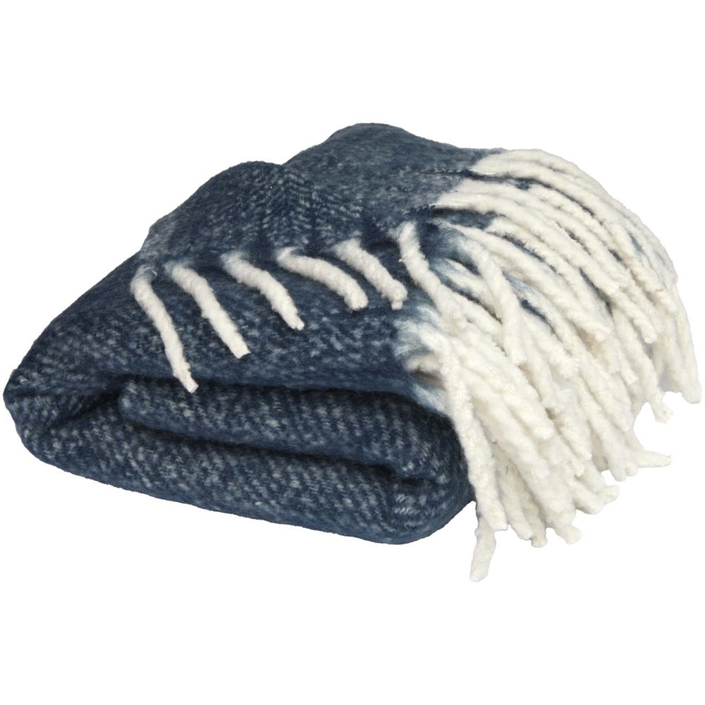 Dolly GRS-recycelte Decke dunkelblau