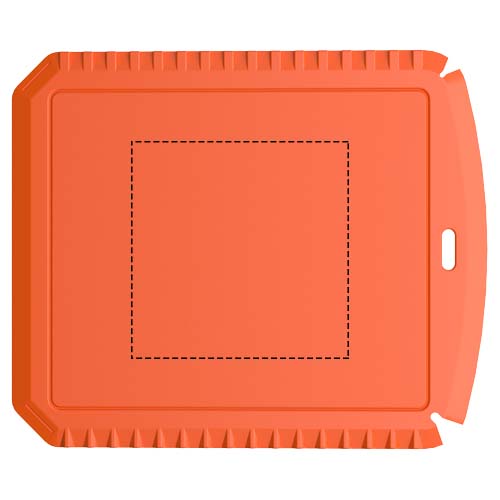 Grattoir à glace Thrym rectangulaire et en plastique recyclé Orange