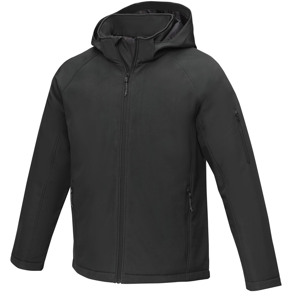 Notus wattierte Softshell Herrenjacke schwarz
