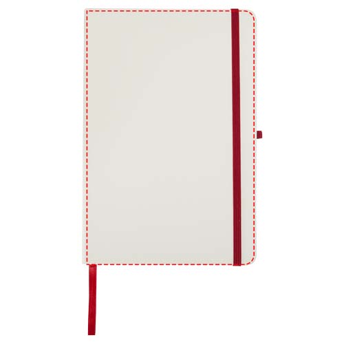 Carnet à couverture rigide Spectrum A5 avec bords colorés rouge