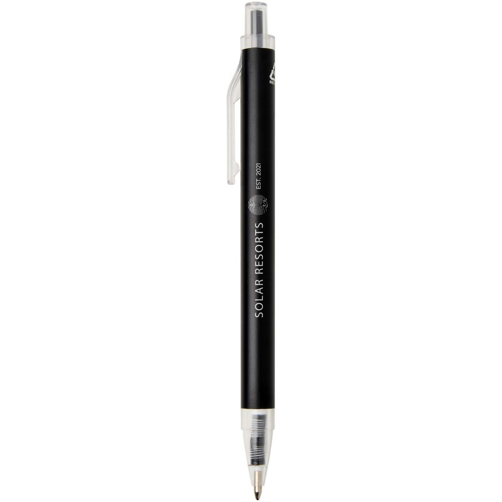 Stylo à bille Spectrum en aluminium recyclé (encre bleue) noir