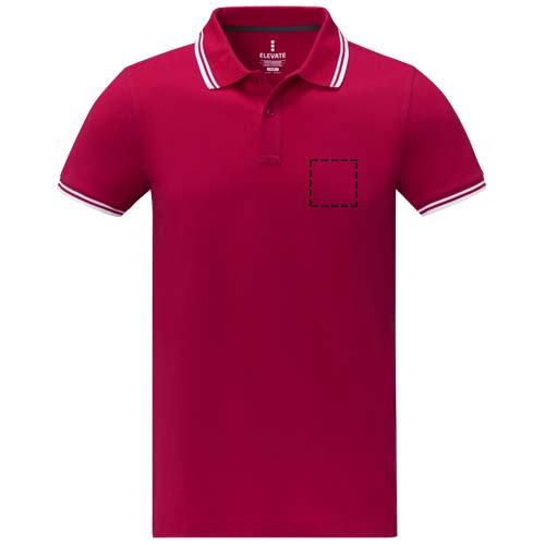 Amarago Polo mit abgesetztem Rand für Herren rot
