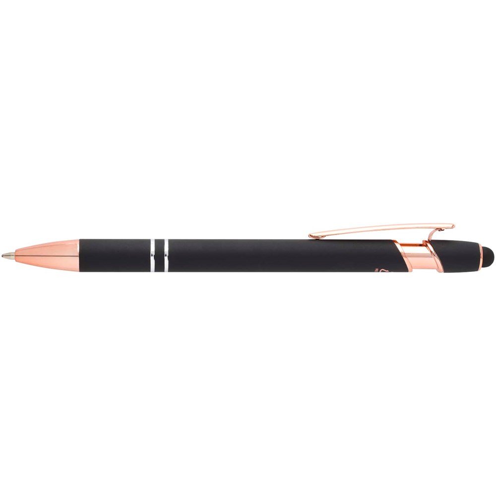 Nanna Kugelschreiber mit Roségold Finish schwarz