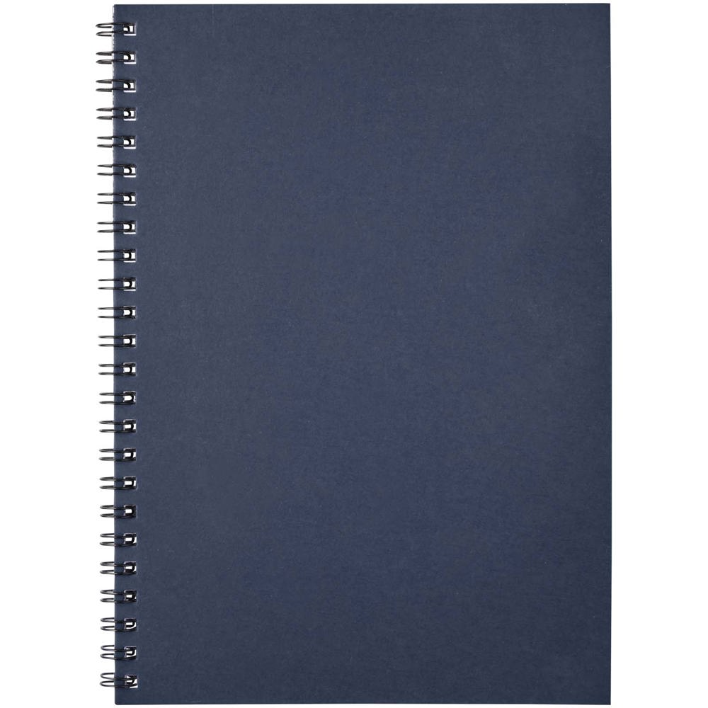 Desk-Mate® A5 recyceltes farbiges Notizbuch mit Spiralbindung dunkelblau