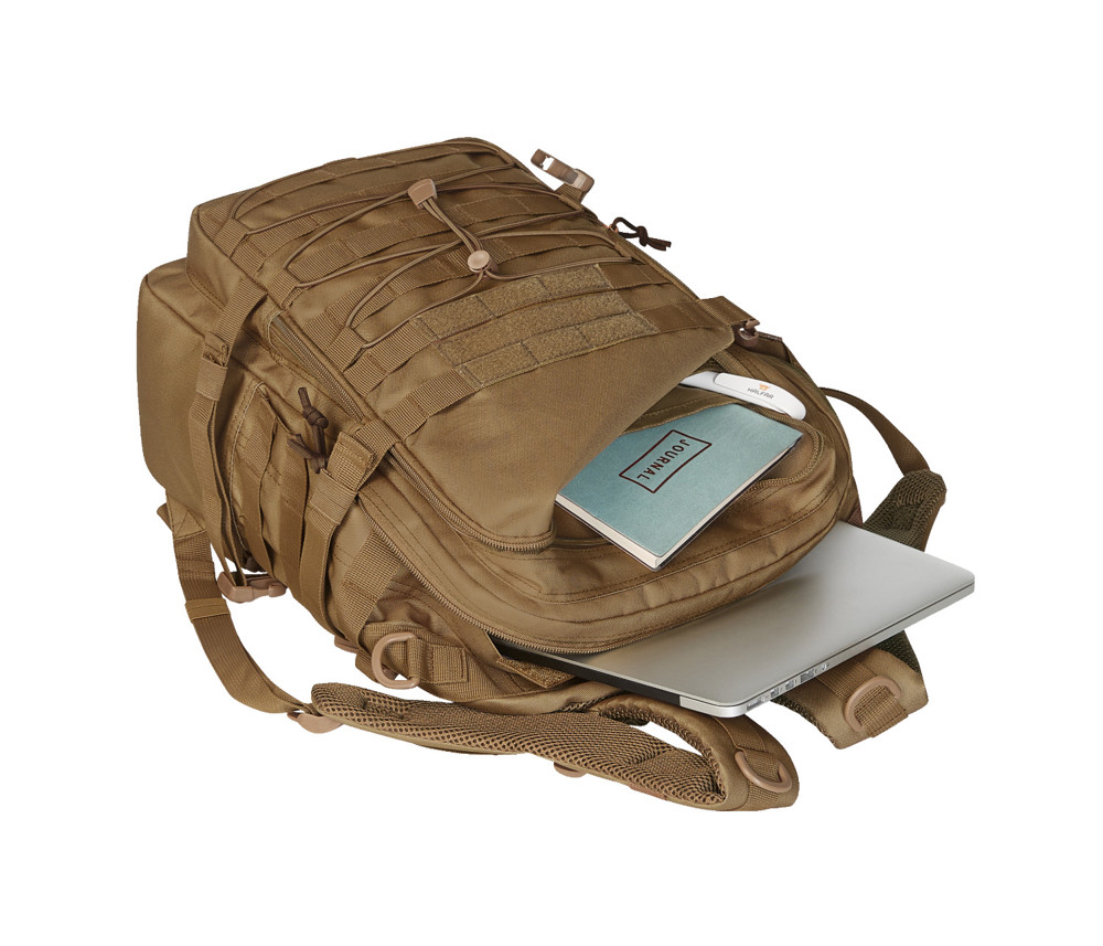 Notebook-Rucksack MOLLE coyote braun