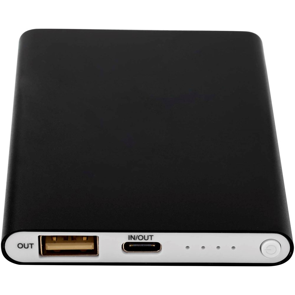 Pep 4000 mAh Type-C Powerbank aus recyceltem Aluminium schwarz