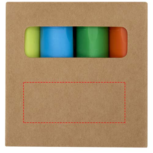 Mini-coffret de surligneurs en plastique recyclé