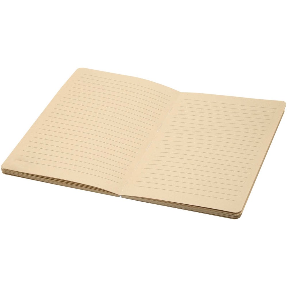 Carnet A5 Liliana à couverture souple en canne à sucre et RPET Bleu océan