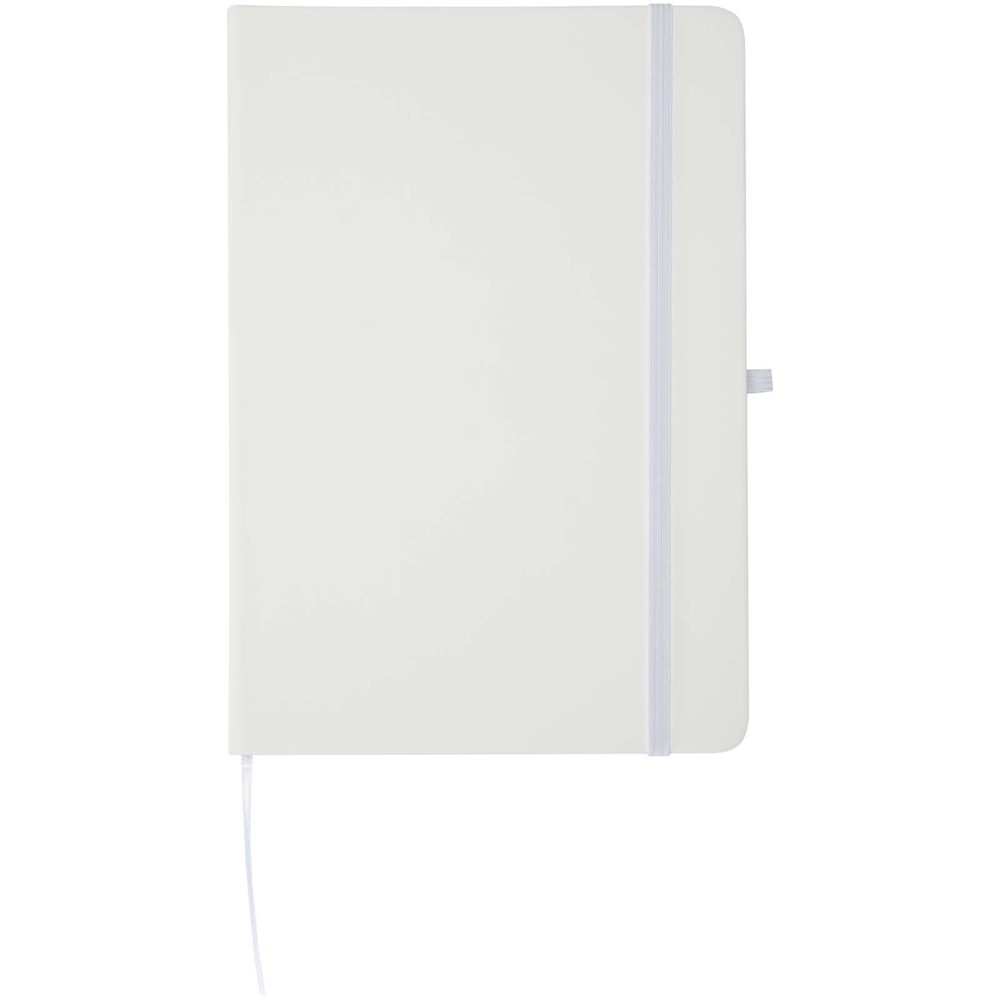 Ensemble comprenant un cahier en papier recyclé Spectrum A5 et un stylo à bille blanc