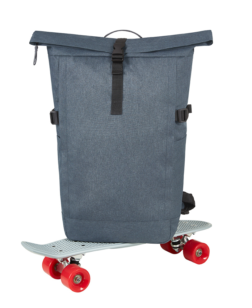 Notebook-Rucksack CIRCLE L blau-grau meliert