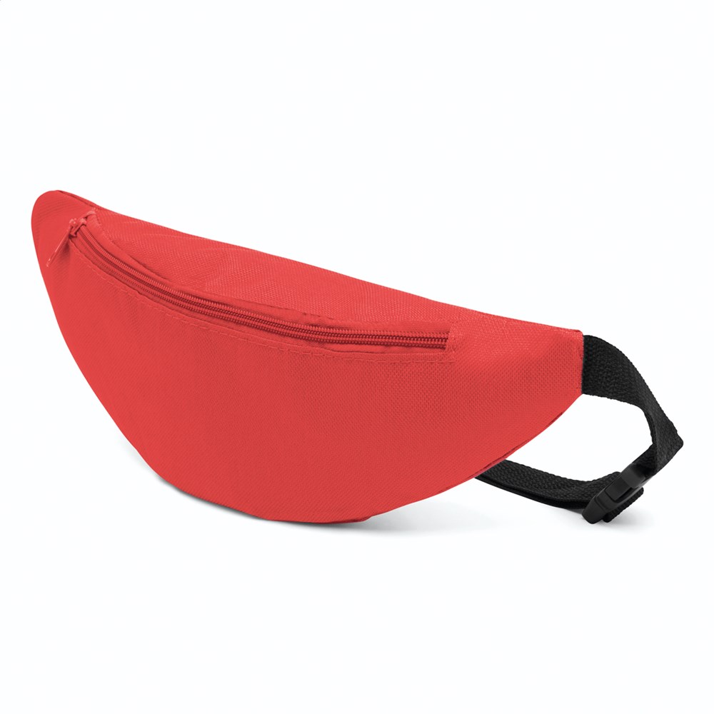 Stylische Bauchtasche London – individuell mit Logo bedruckbar. Praktisches Werbegeschenk für unterwegs. rot