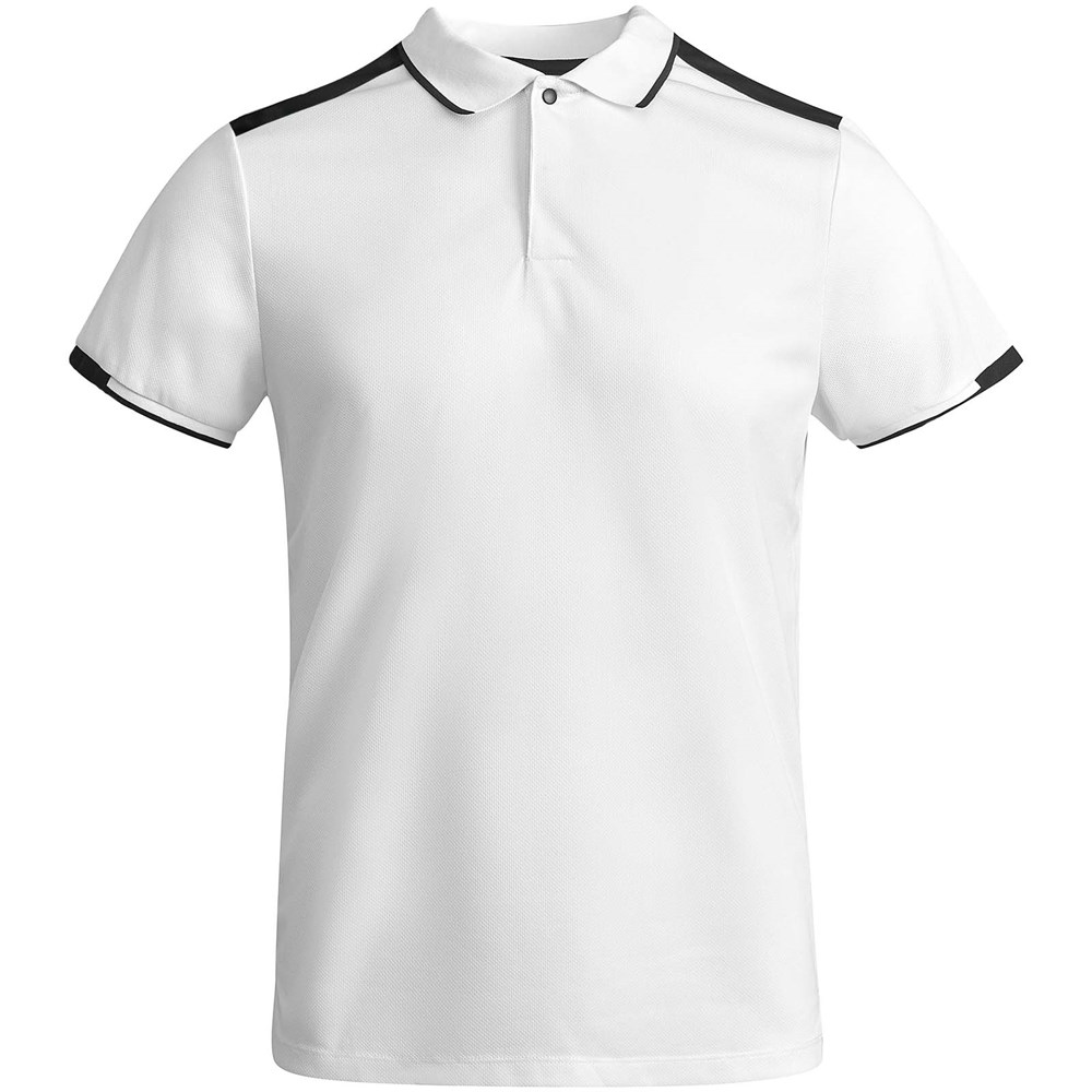 Tamil Sport Poloshirt für Kinder weiss, schwarz
