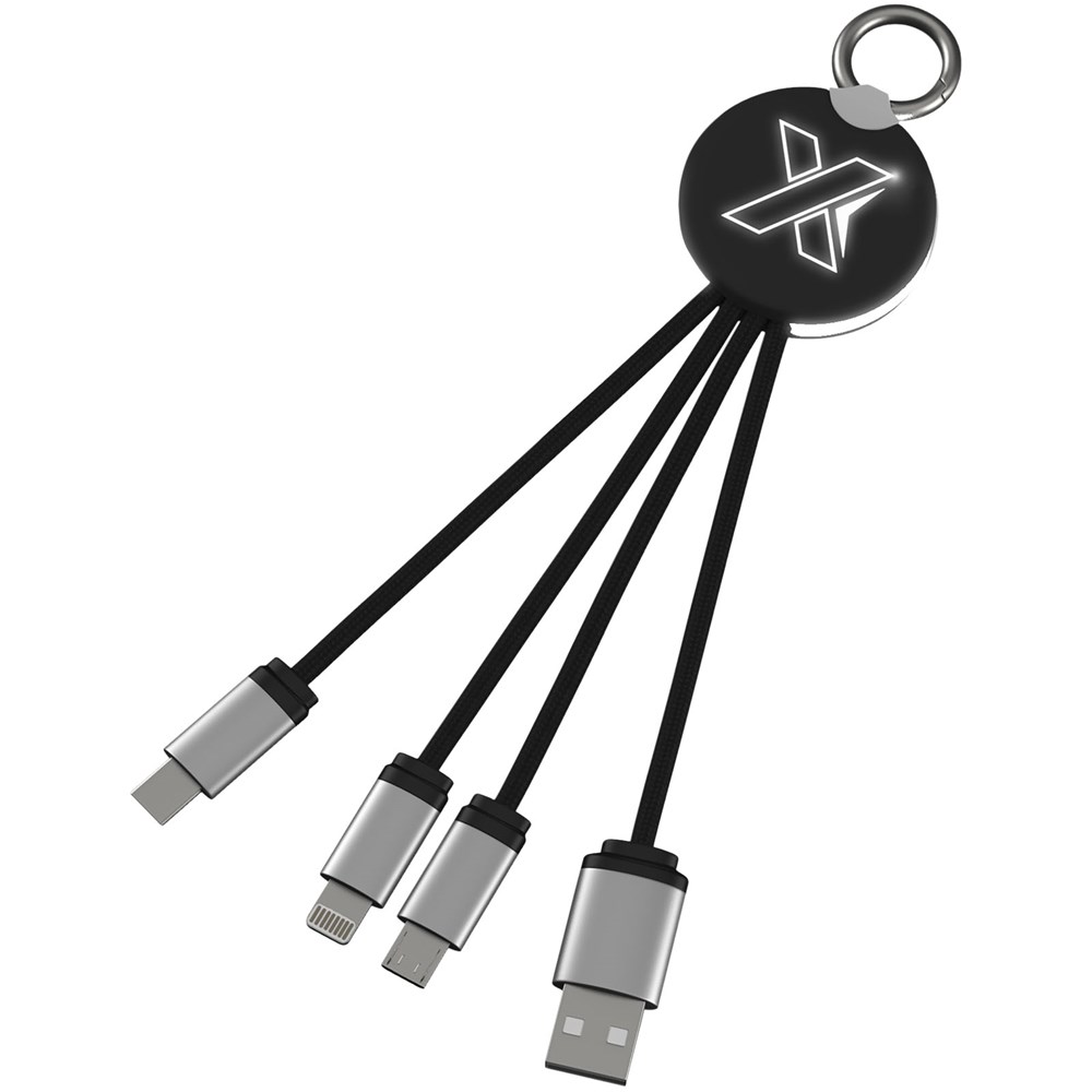 SCX.design C16 Kabel mit Leuchtlogo Noir, Blanc