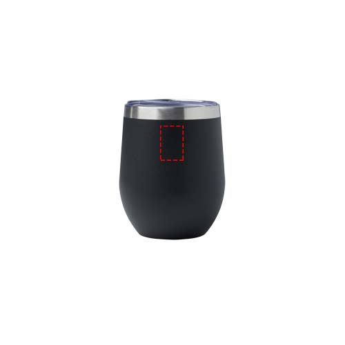 Gobelet isotherme Corzo 350 ml en cuivre inoxydable recyclé certifié RCS Noir