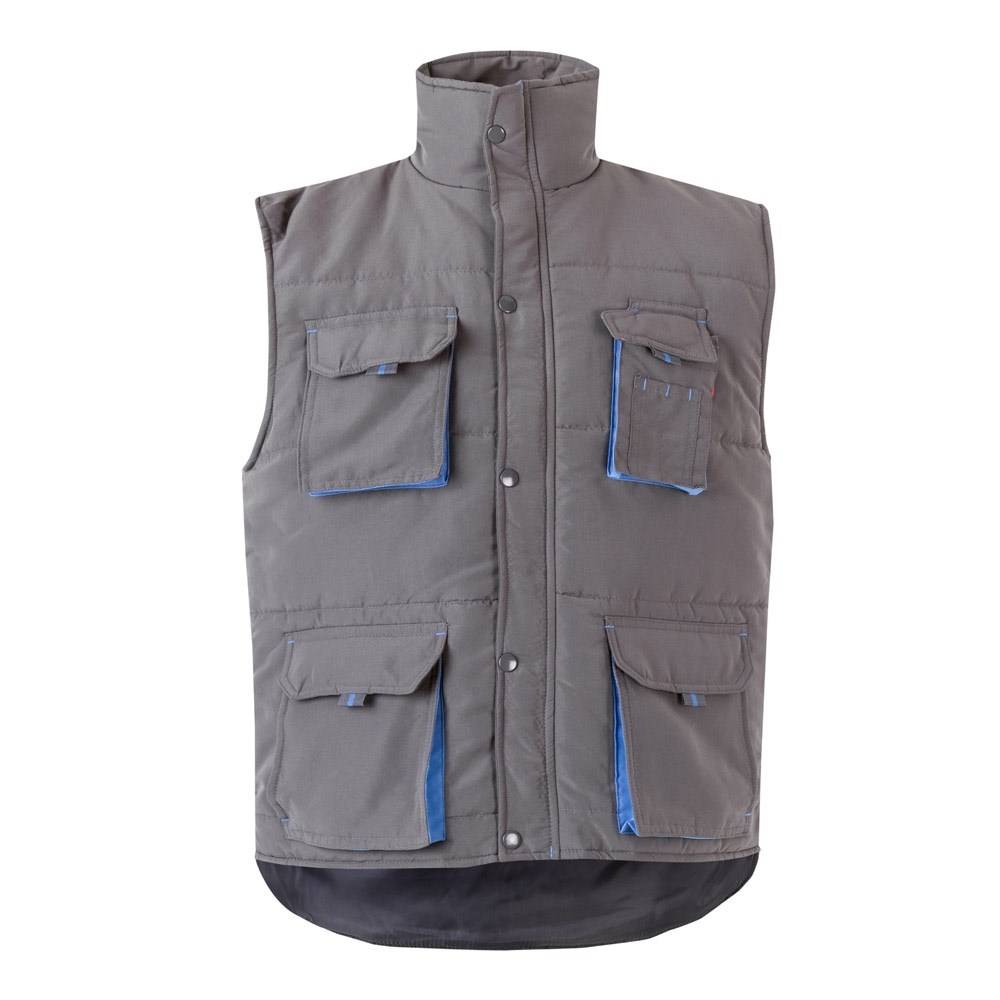 VL NERGAL Steppweste, zweifarbig, mit mehreren Taschen (120g/m²), aus Polyester (100%) Grau, Hellblau