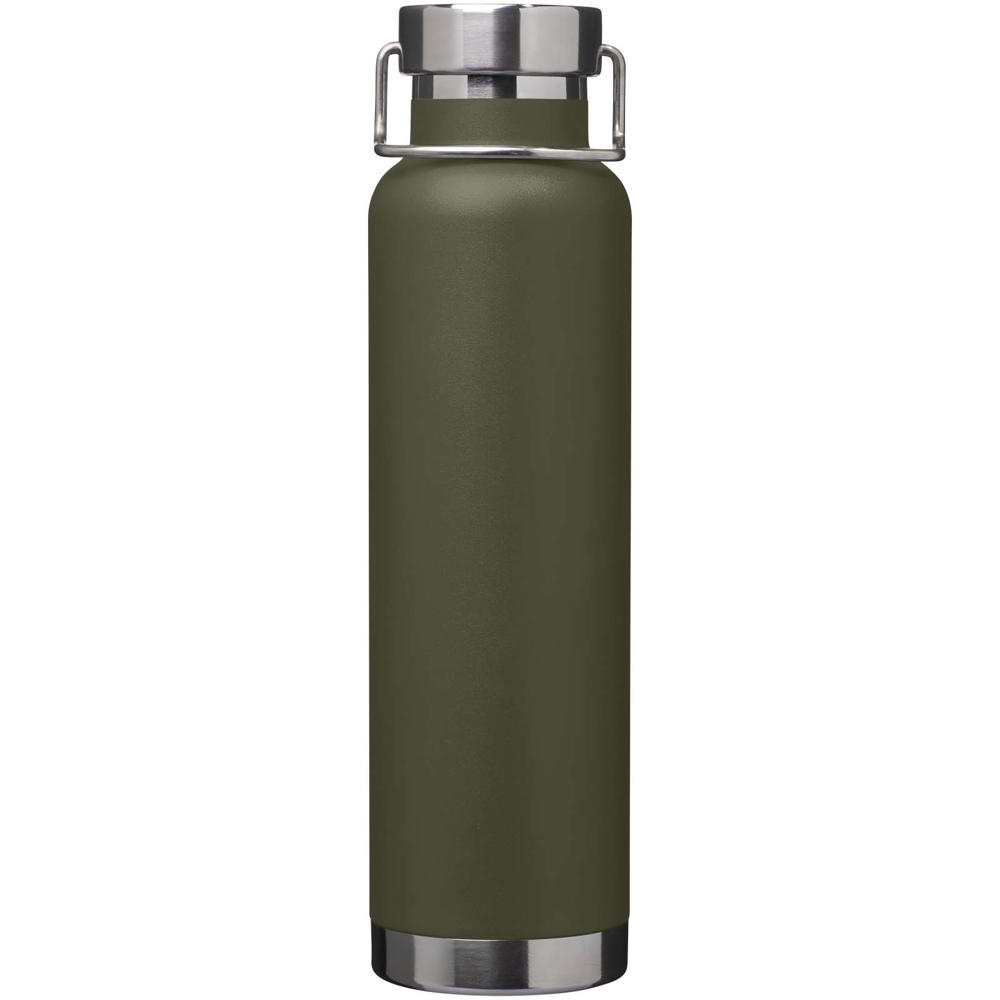 Bouteille avec isolation sous vide Astra de 650 ml en cuivre et acier inoxydable recyclé certifié RCS Vert forêt