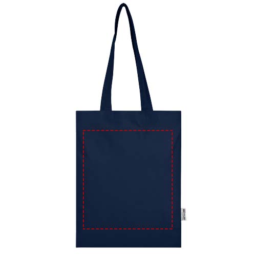Madras Blend 140 g/m² Tragetasche aus GRS-recycelter Baumwolle 7L navy