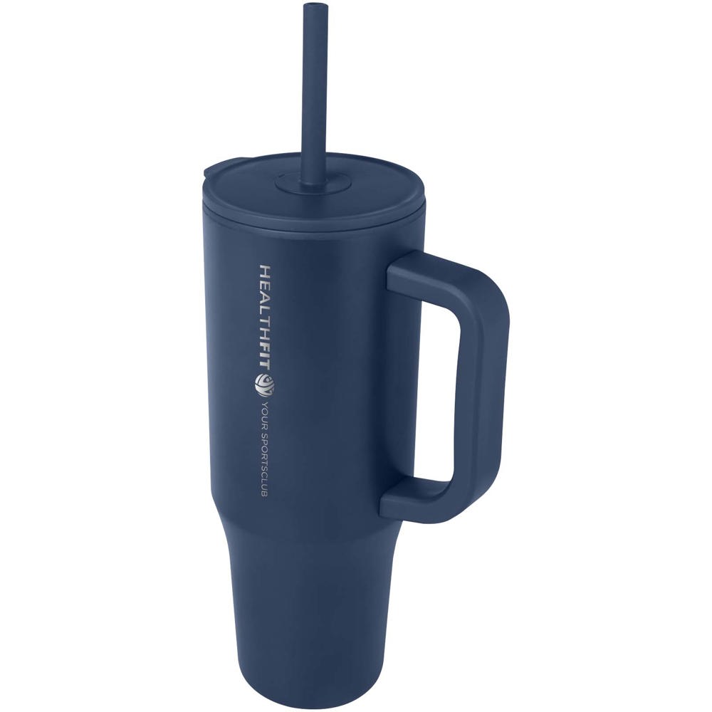 Brady 900 ml RCS-zertifizierter Isolierbecher mit Silikon Trinkhalm navy