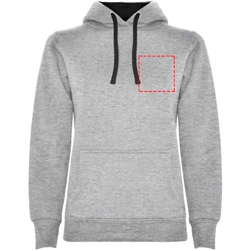 Sweat à capuche Urban pour femme Marl Grey, Noir