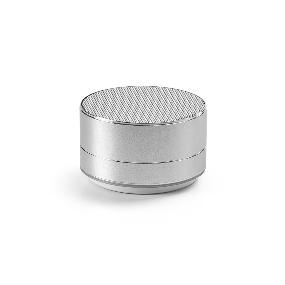 FLOREY Lautsprecher 3W mit 3 Stunden Akkulaufzeit recyceltem Aluminium (100% rAL) und Recyceltes ABS (100% rABS) satinsilber