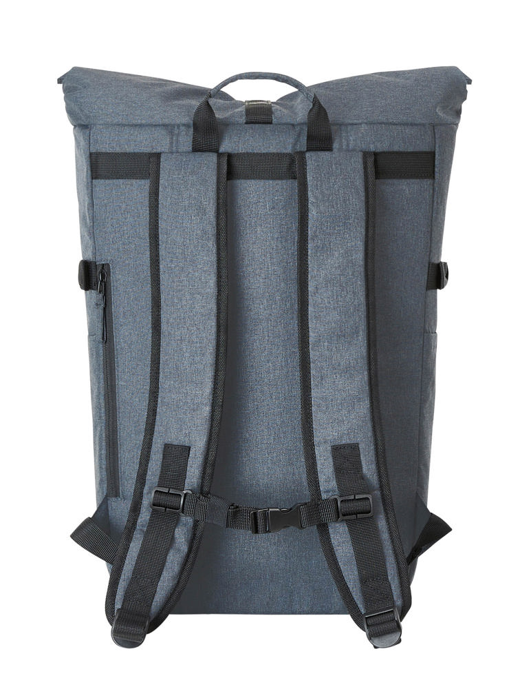 Notebook-Rucksack CIRCLE L blau-grau meliert