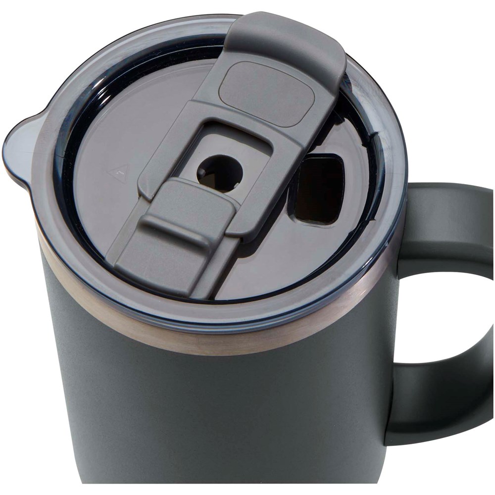 Sydney 1200 ml doppelwandiger RCS-zertifizierter Kupfer-Vakuum Isolierbecher mit Strohhalm grau