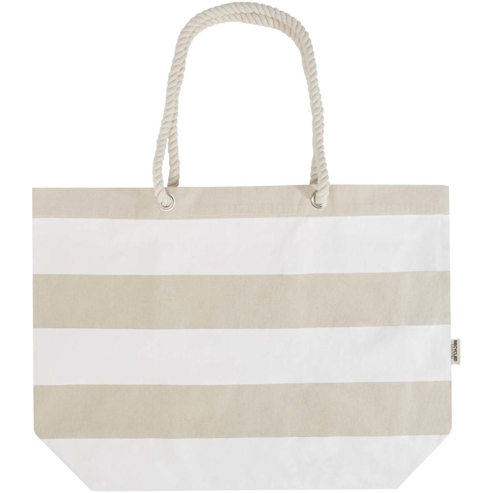 Florida 270 g/m² Strandtragetasche aus recyceltem GRS-Material natur, weiss