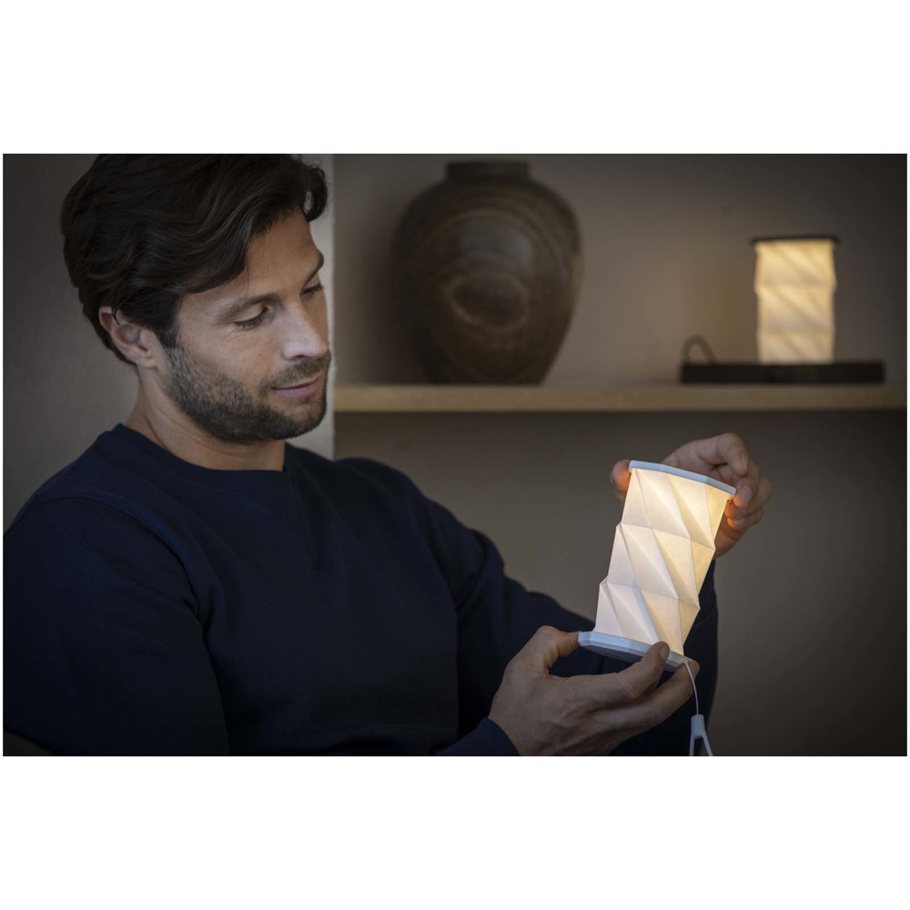 Lampe de table pliable Celestia en plastique recyclé