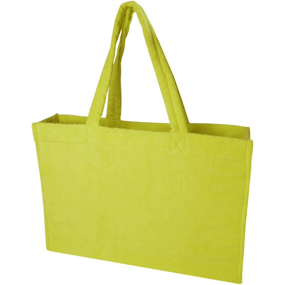 Siam GRS-recycelte Strandtragetasche aus Frottee 13 L limone