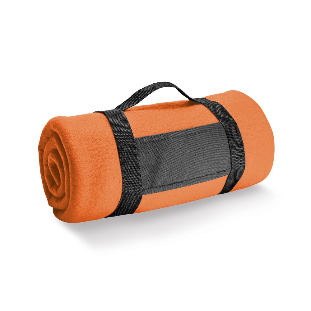 THORPE Couverture polaire (180 g/m²) avec poignée amovible orange