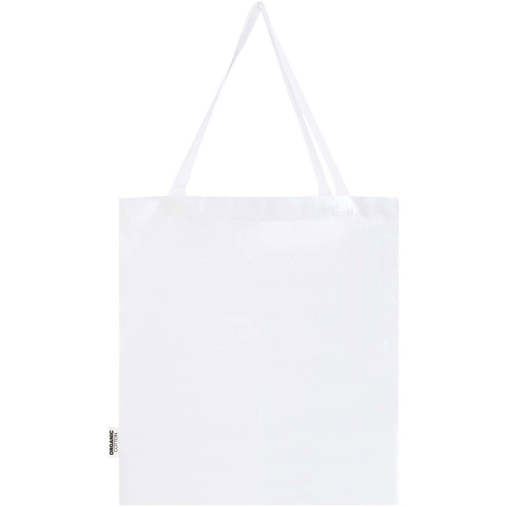 Sac shopping à soufflets Odisha bio OCS 180 g/m2 de 14 L blanc