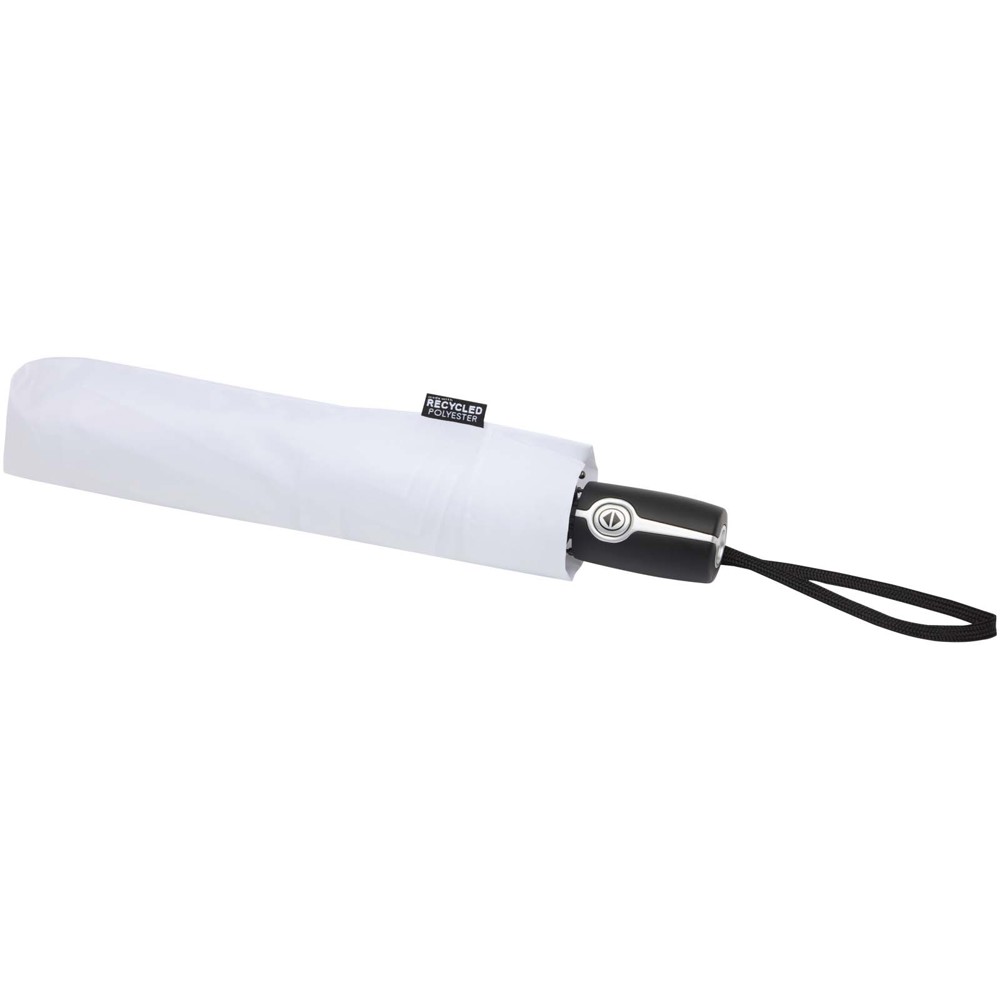 Parapluie pliable Gale de 69 cm à ouverture et fermeture automatiques en RPET blanc
