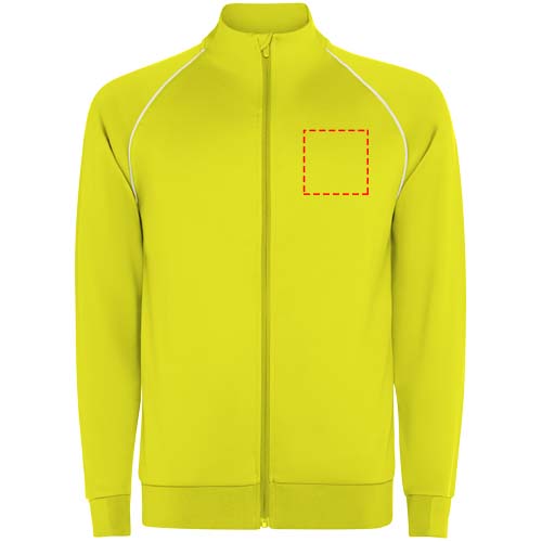 Valier Herren Sweatshirt mit durchgehendem Reissverschluss fluorgelb