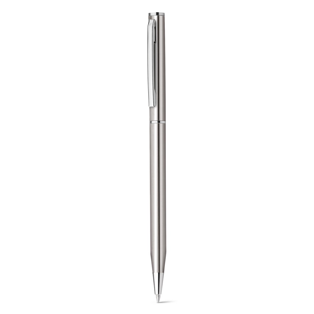 LESLEY METALLIC Stylo à bille en aluminium avec clip et mécanisme twist argent