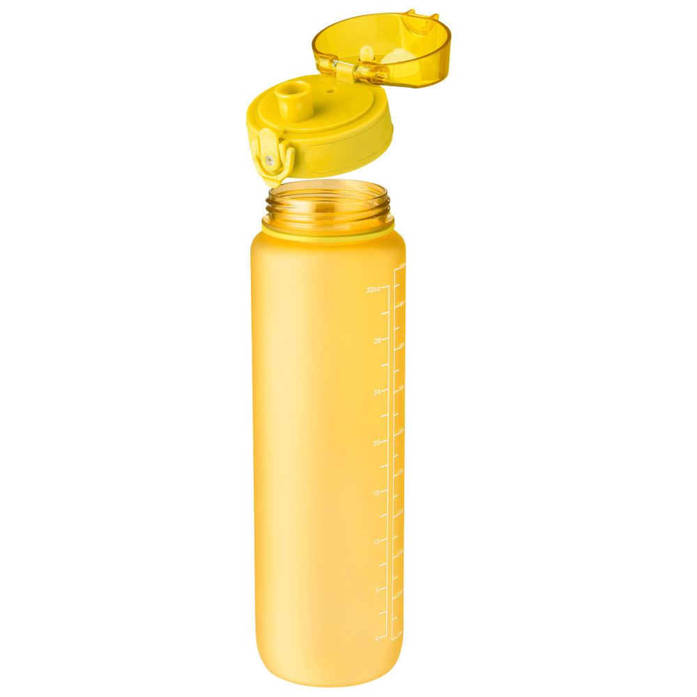 Trinkflasche mit Handgelenkband 1000 ml gelb