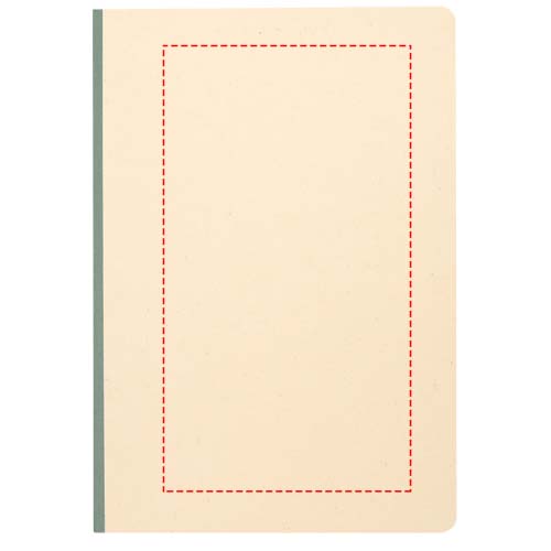 Carnet A5 Liliana à couverture souple en canne à sucre et RPET Vert bruyère