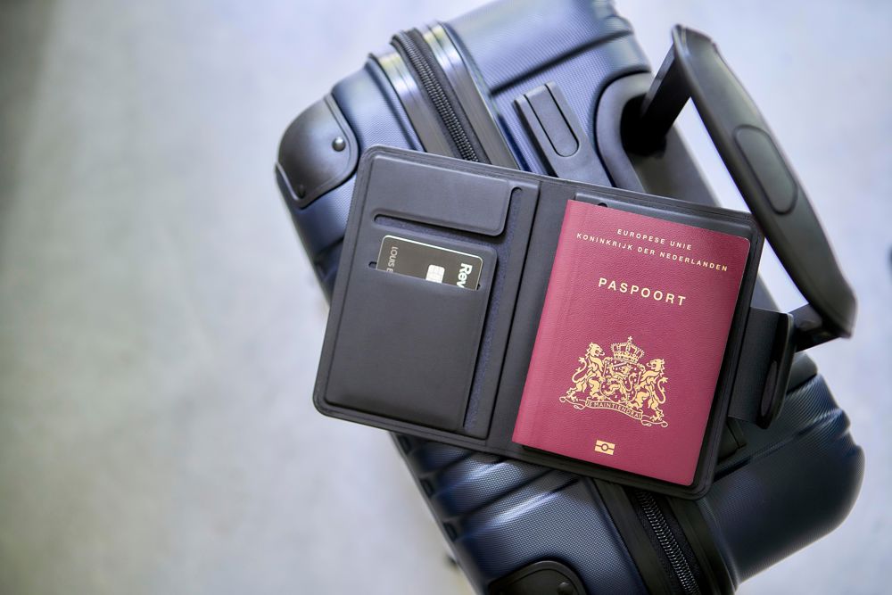 Etui pour passeport en PU recyclé Mavi