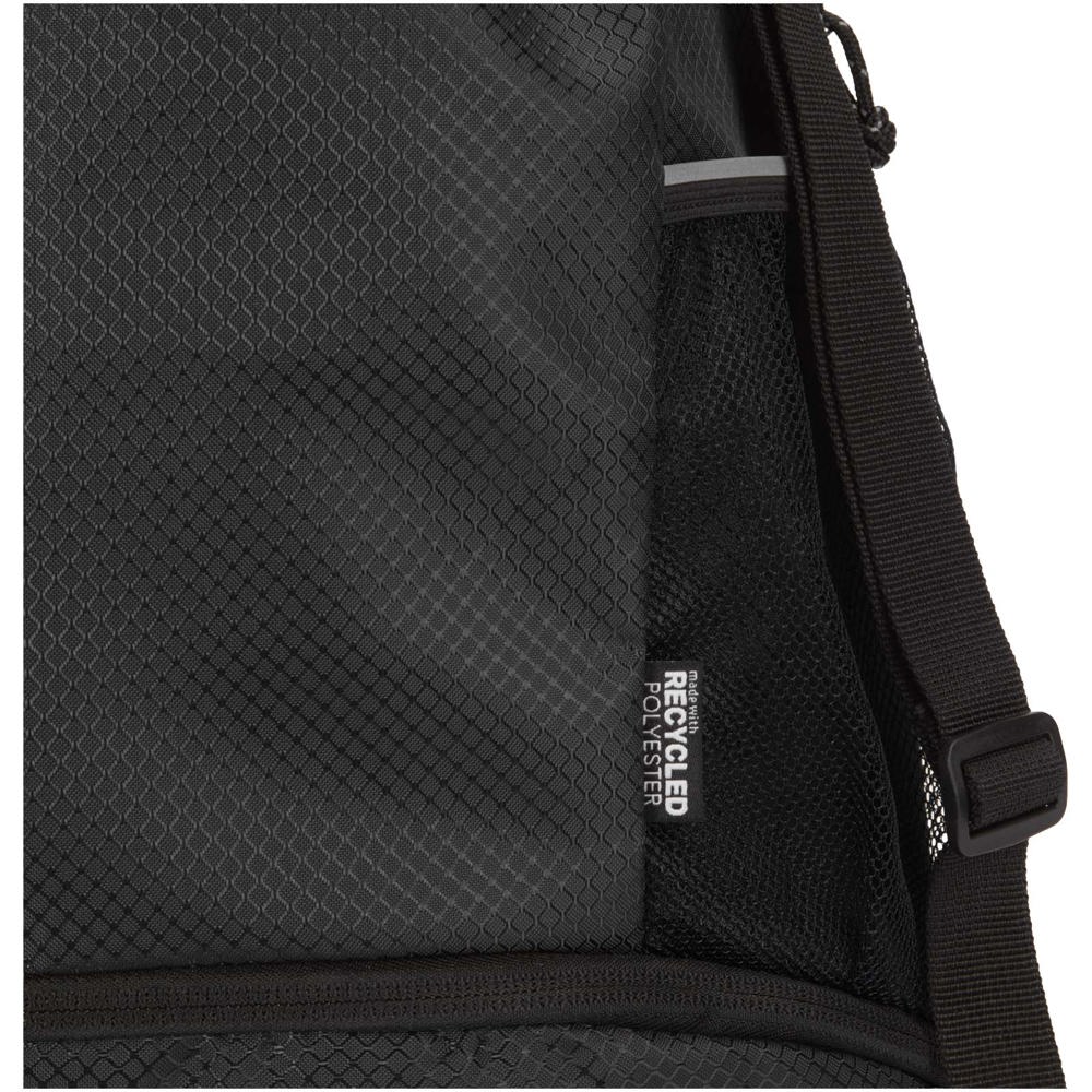Sac de sport Nomad à cordon en matériaux recyclés certifiés GRS avec compartiment inférieur de 18 L Noir