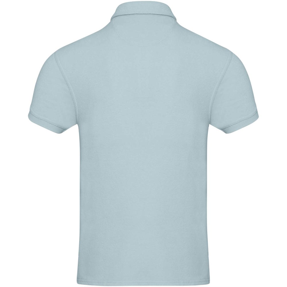 Polo Akoya unisexe en tissu éponge recyclé Cloud Blue
