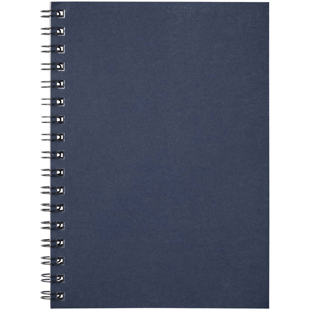 Desk-Mate® A6 farbiges Notizbuch mit Spiralbindung dunkelblau