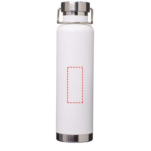 Thor 650 ml RCS-zertifizierte Kupfer-Vakuum Isolierflasche aus recyceltem Edelstahl weiss
