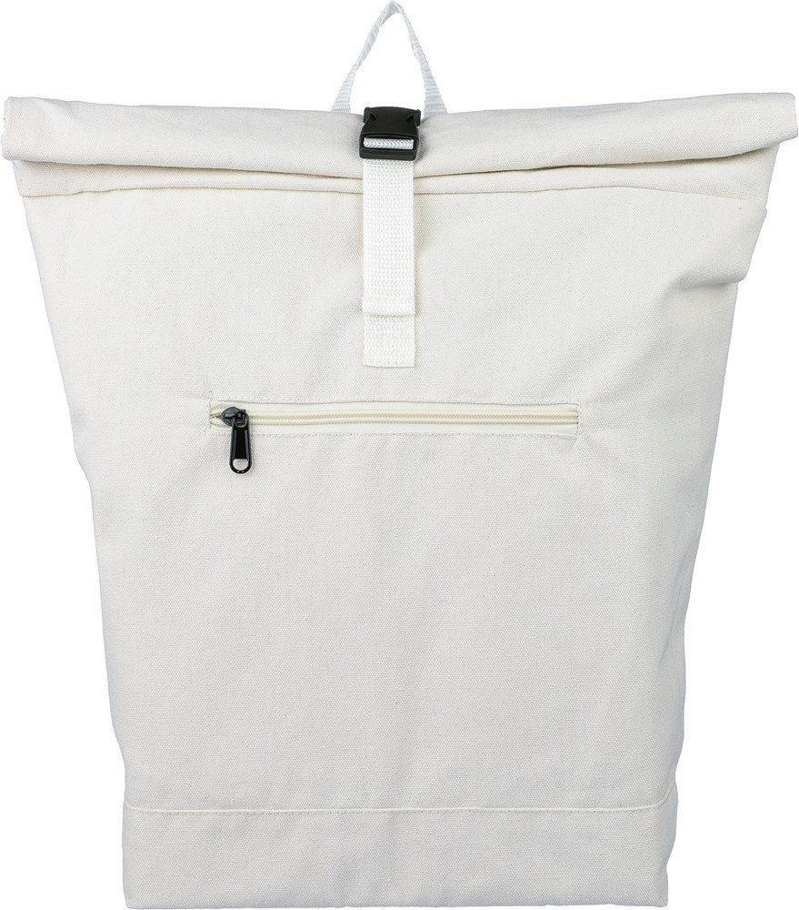 Rolltop-Rucksack Thaddeus aus recyceltem Poly-Baumwollgewebe (330 g/m2)